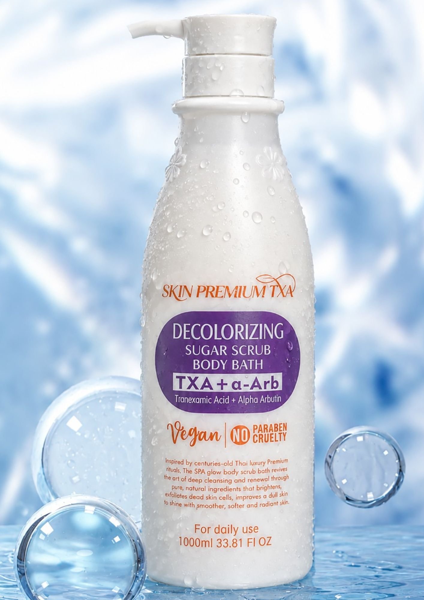 Decolorizing Sugar Scrub Body Bath with TXA & Alpha Arbutin | SKIN PREMIUM TXA